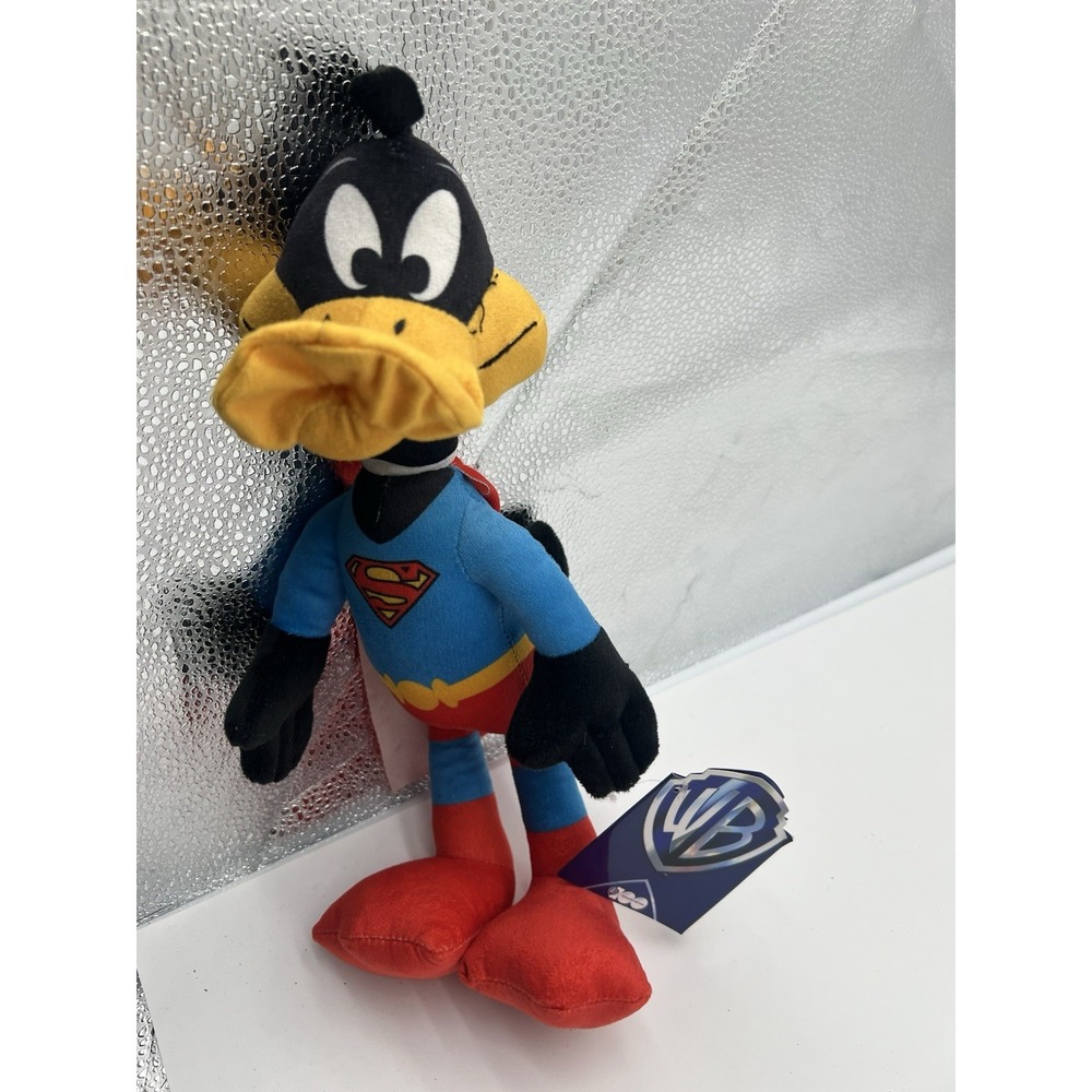 Looney Tunes Superhero- Superman Daffy Duck Superhero Plush Toy 7- Inch NEW!
